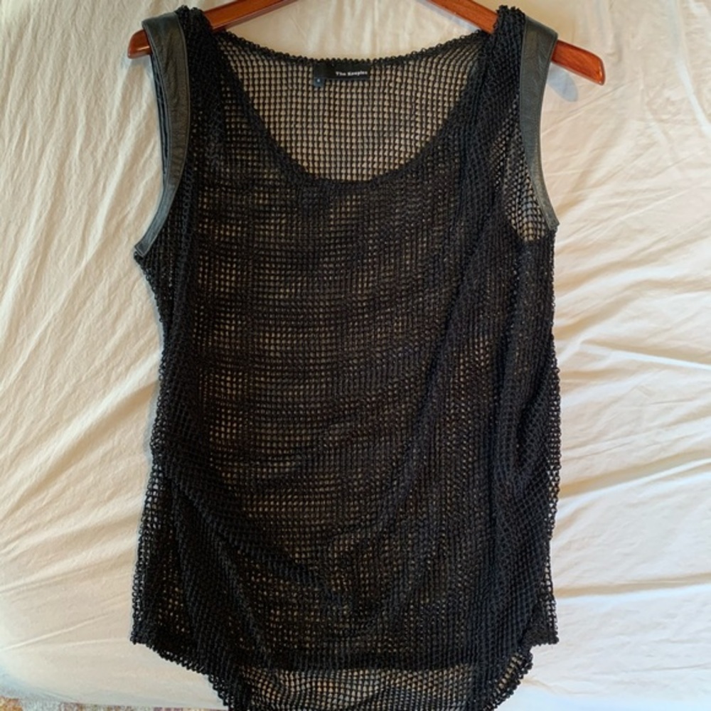 The Kooples Black Mesh Blouse - S